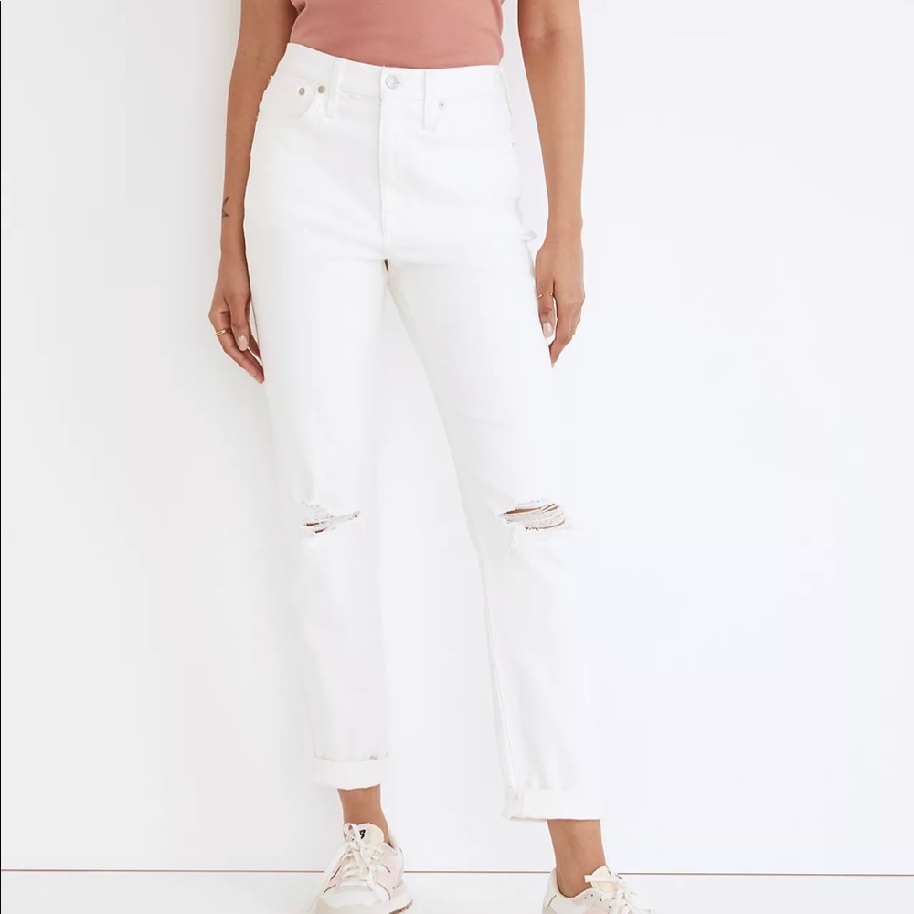 Madewell Simboy Jeans in white tile